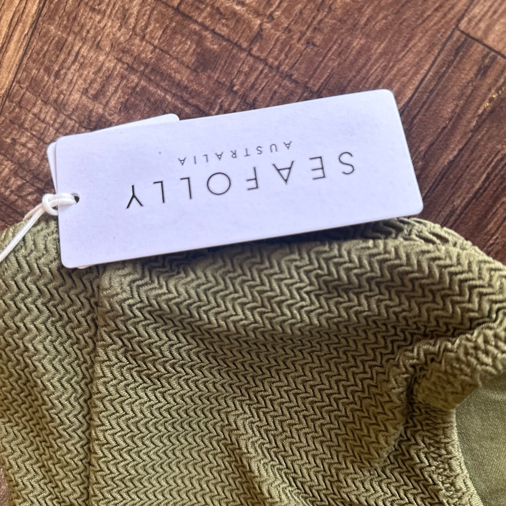 $74 Seafolly Women's Green High Waisted Bikini Bottom Swimwear Sz AU6 US2 - Picture 6 of 11